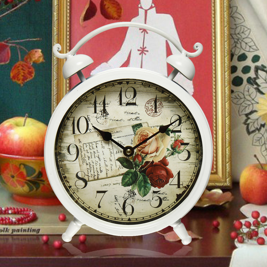 AdecoTrading VintageInspired Table Clock & Reviews Wayfair