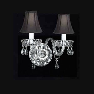 Bowerville Venetian Style Crystal 2-Light LED Candle Sconce