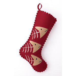 Fish Bones Felt Stocking