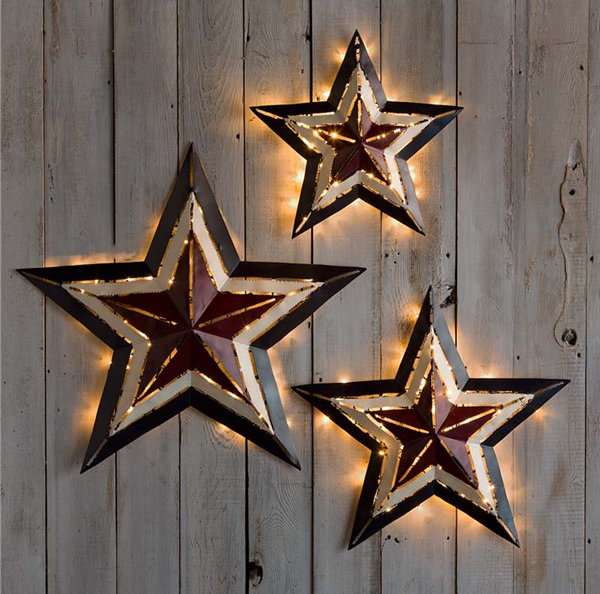 Plow Hearth Metal Stars Wall Décor Set Wayfair Metal Stars Wall Décor Set