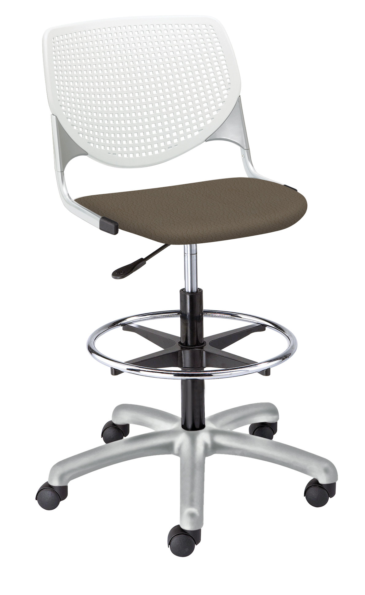 Latitude Run Eiland Poly Adjustable Lab Stool with Perforated Back