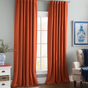 Orange Blackout Curtains You Ll Love Wayfair Orange Blackout Curtains