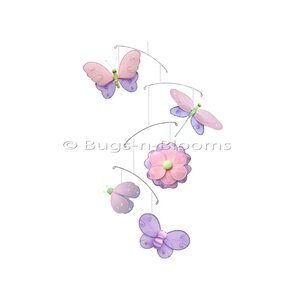 Butterfly Dragonfly Ladybug Nylon Flower Bee Mobile
