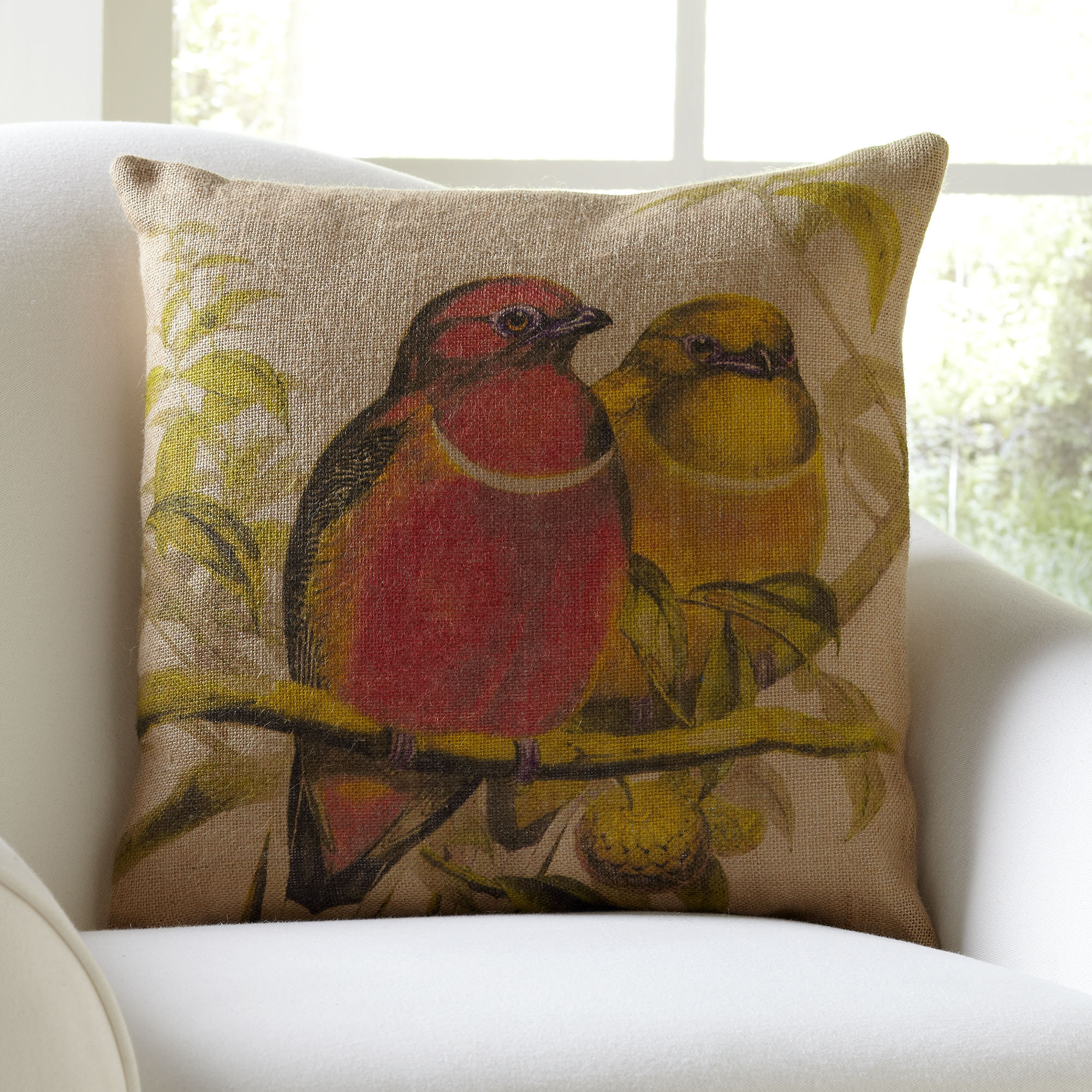 Charlton Home Zinnia Feathered Friends Burlap Pillow Cover Reviews Charlton Home Zinnia Feathered Friends Burlap Pillow Cover Reviews Wayfair