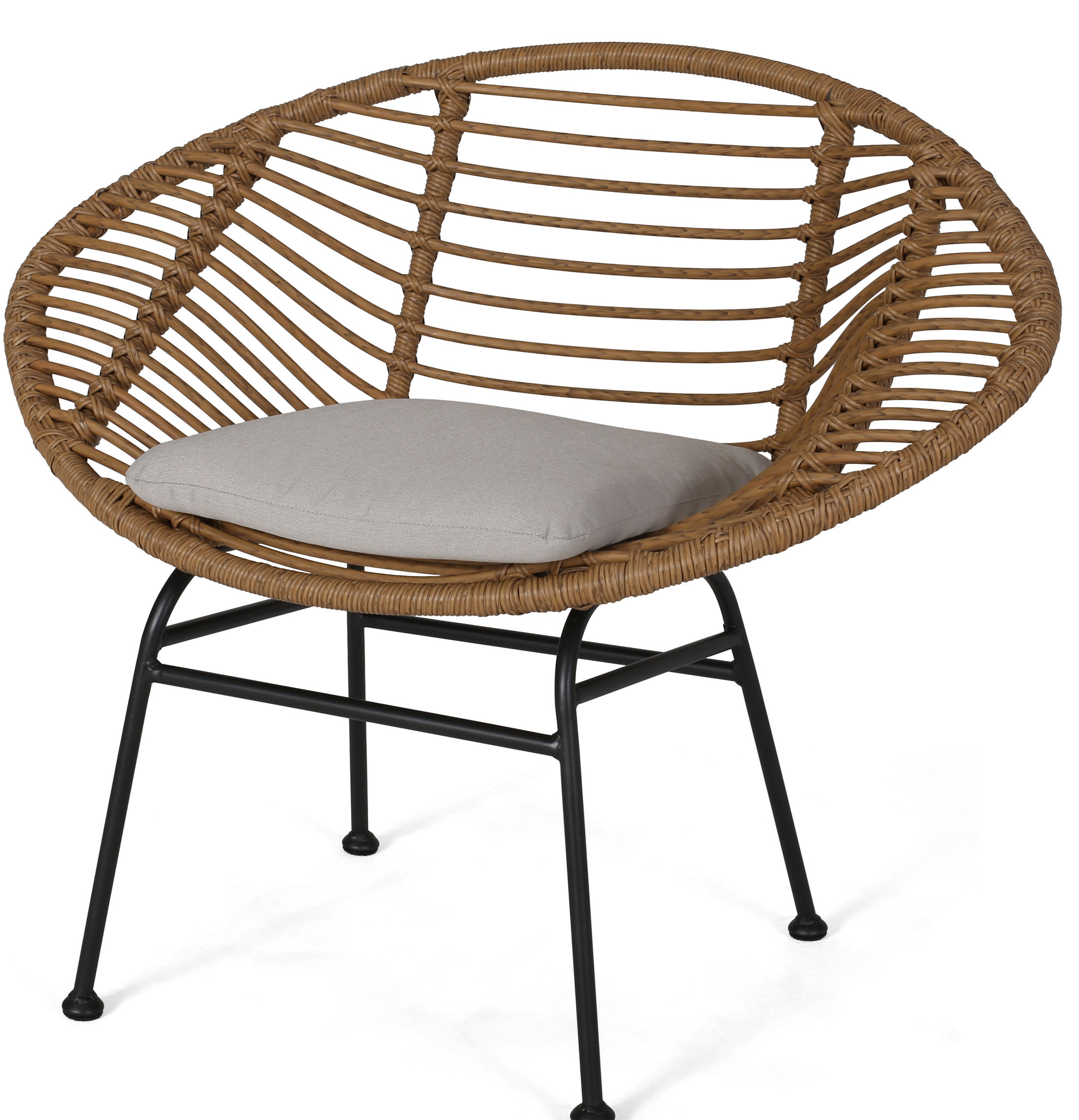 Bungalow Rose Mccurley Indoor Woven Faux Rattan Papasan Chair Wayfair