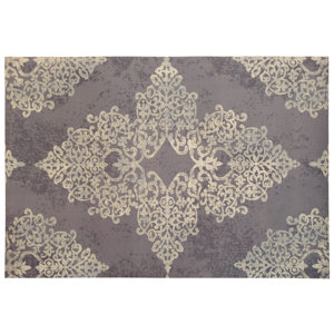 Brush Strokes Gray/Ivory Indoor/Outdoor Area Rug