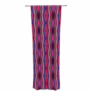 Miranda Mol Watercolor Zigzag Pattern Geometric Sheer Rod Pocket Curtain Panels Panels (Set of 2)