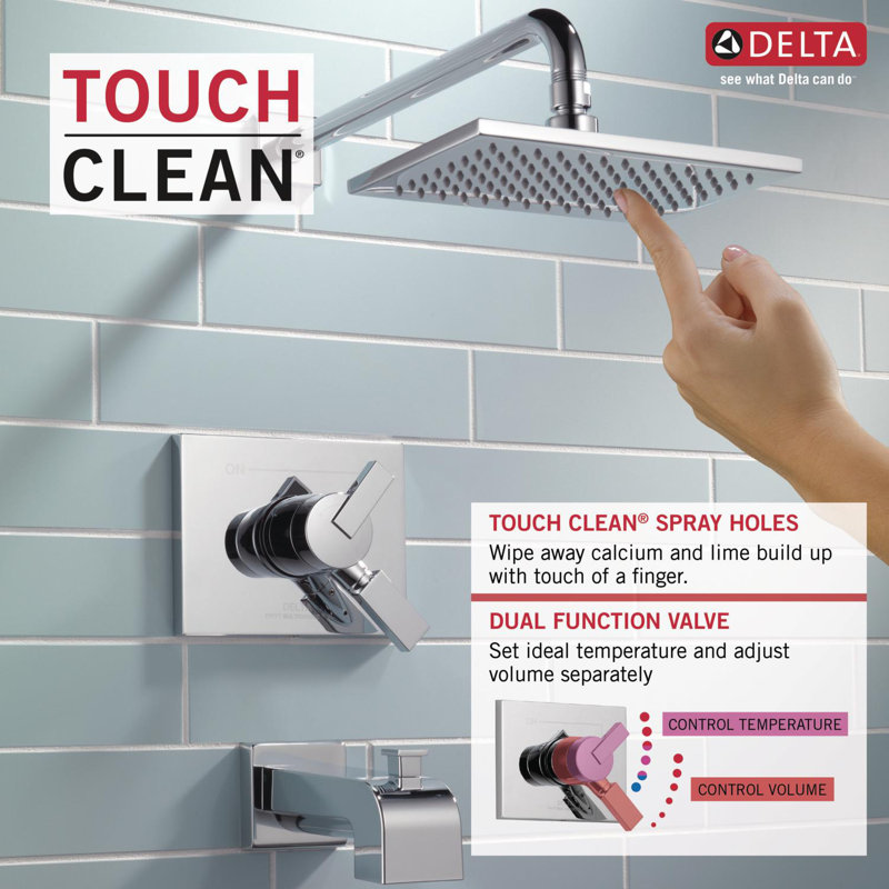 Delta Vero Volume Control Tub and Shower Faucet Trim with Lever Handles