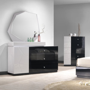 Astaire 3 Drawer Dresser with Mirror by Orren Ellis