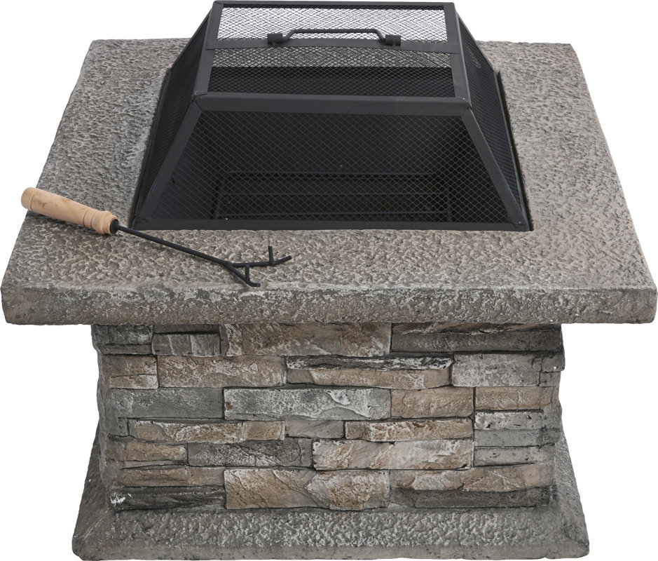 Jeremy Faux Stone Wood Burning Fire Pit Table & Reviews ... (939 x 800 Pixel)