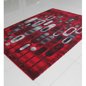 Black/Red/Grey Area Rug