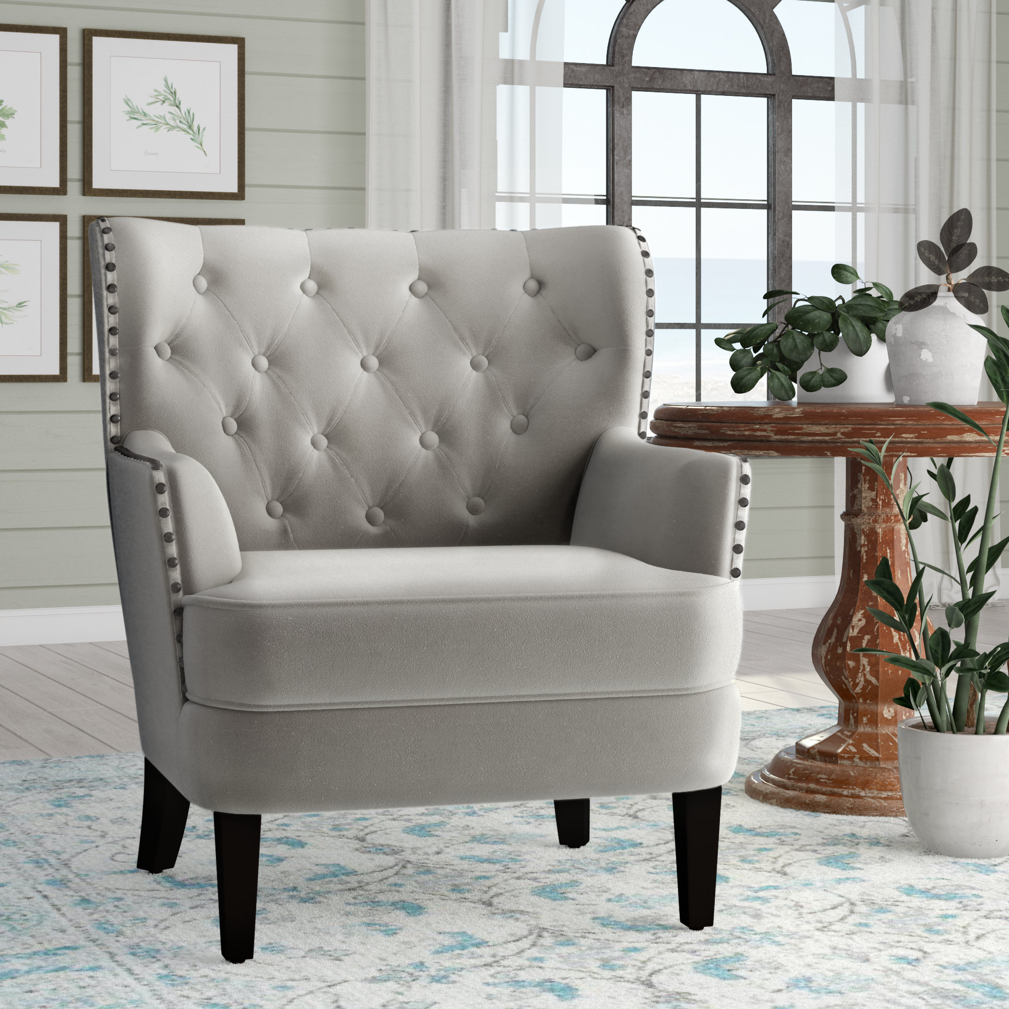 Laurel foundry modern farmhouse ivo wingback chair reviews wayfair