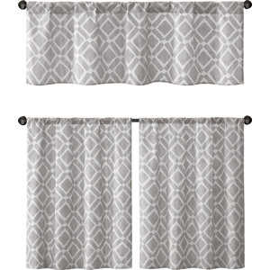 Iris Print Light-filtering Curtain Tier