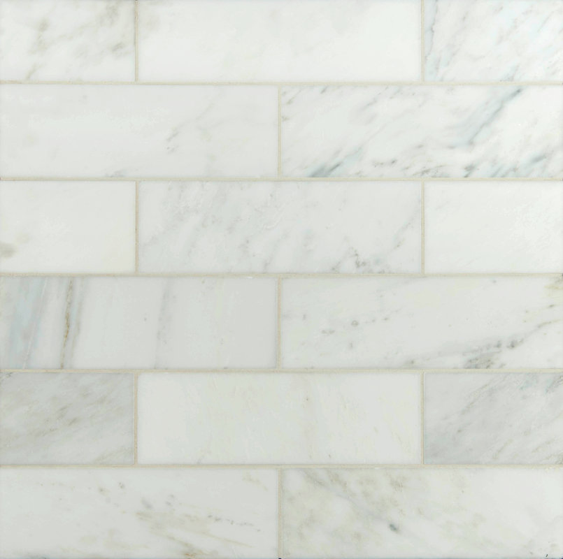 Msi 4 X 12 Polished Marble Tile In Carrara White Reviews Wayfair 4 X 12 Polished Marble Tile In Carrara White