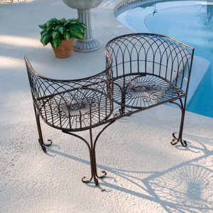 Gartenbank Tete a tete Kissing von Design Toscano
