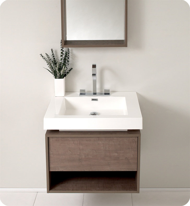 Fresca Senza 27 Potenza Single Modern Bathroom Vanity Set With Fresca Senza 27 Potenza Single Modern Bathroom Vanity Set With Mirror Wayfair