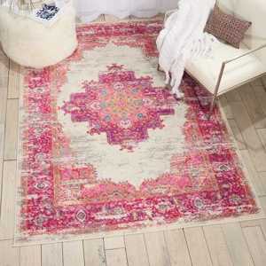 Dorset Ivory/Fuchsia Indoor Area Rug