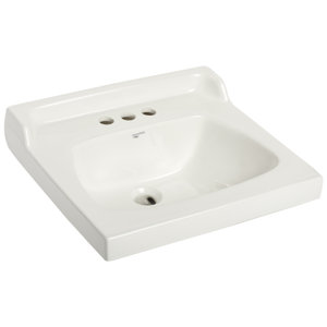 City I Self Rimming Bathroom Sink with 4