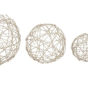 Metal Sphere 3 Piece Sculpture Set