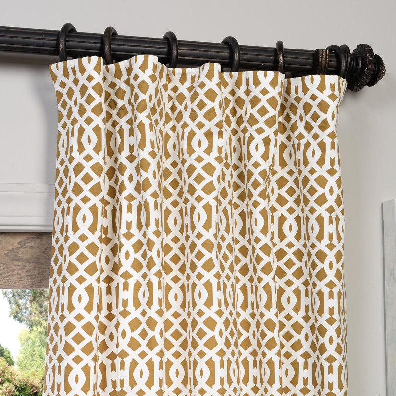 Half Price Drapes Nairobi Printed Cotton Geometric Rod Pocket Single