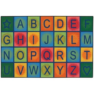 Simple Alphabet Blocks Kids Rug