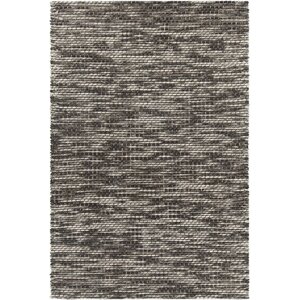 Oana Textured Contemporary Wool Cream/Dark Gray Area Rug