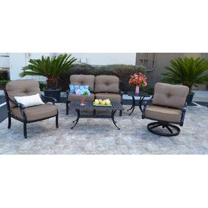 Nola 5 Piece Deep Seating Group with Cushion