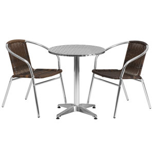 Caswell Round 3 Piece Bistro Set