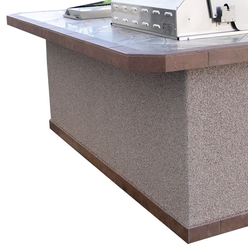 Cal Flame 4Burner BuiltIn Convertible Gas Grill with Refrigerator