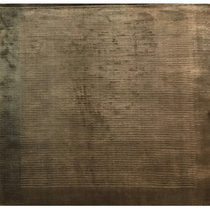 Cut Dove, Art Silk, Dark Beige (3' Square) Rug