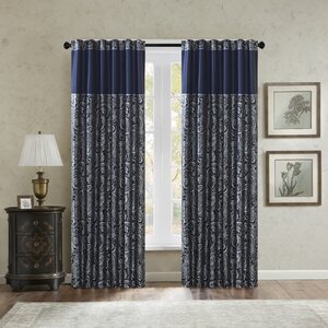 Pokanoket Paisley Semi-Sheer Rod Pocket Curtain Panels (Set of 2)