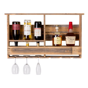 West Covina Wall Mounted Wine Bottle R..