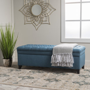 Blue Oversized Ottomans Poufs You Ll Love Wayfair Quickview