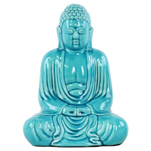 Ceramic Meditating Buddha Figurine