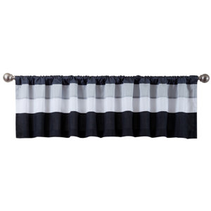 Astille Black/White Rod Pocket Valance