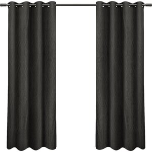 Braelynn Solid Blackout Thermal Grommet Curtain Panels (Set of 2)