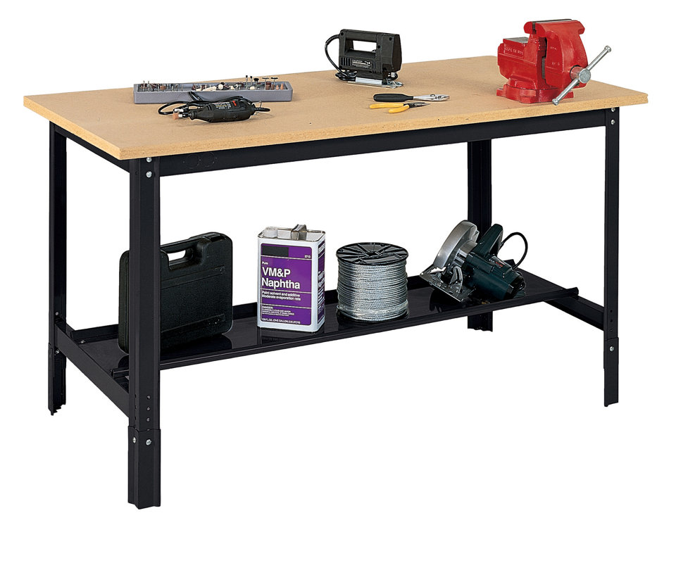 Edsal Sandusky Economy Flake Board 48 W Adjustable Height Wood Top