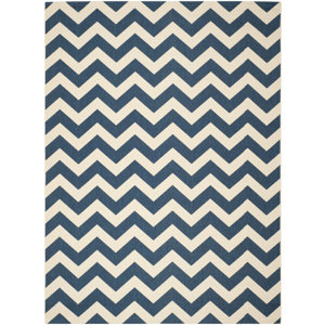 Jefferson Place Navy/Beige Indoor/Outdoor Area Rug