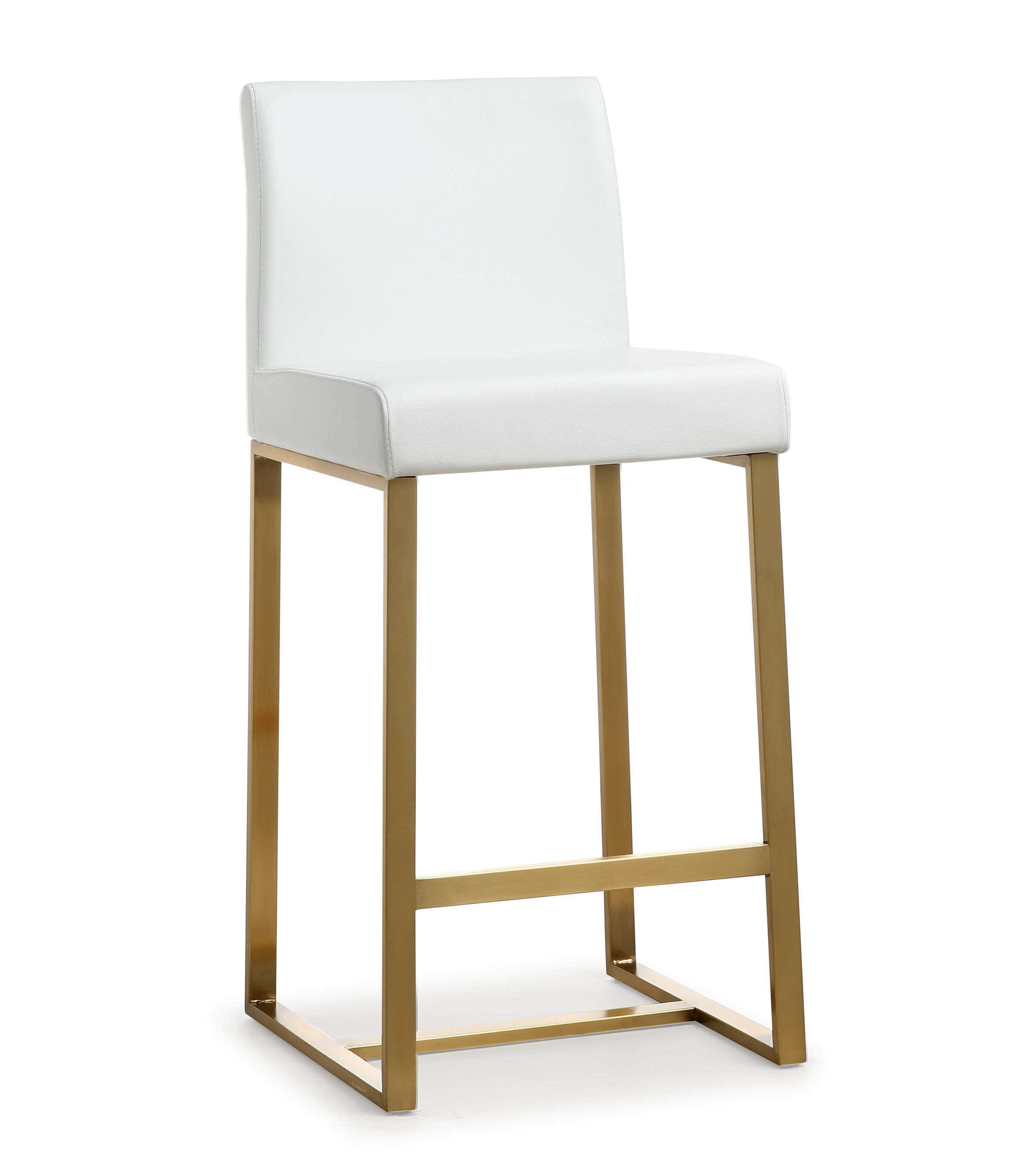 Modern Gold Legs Bar Stools Dining Chairs Fashion Sturdy Metal Frame