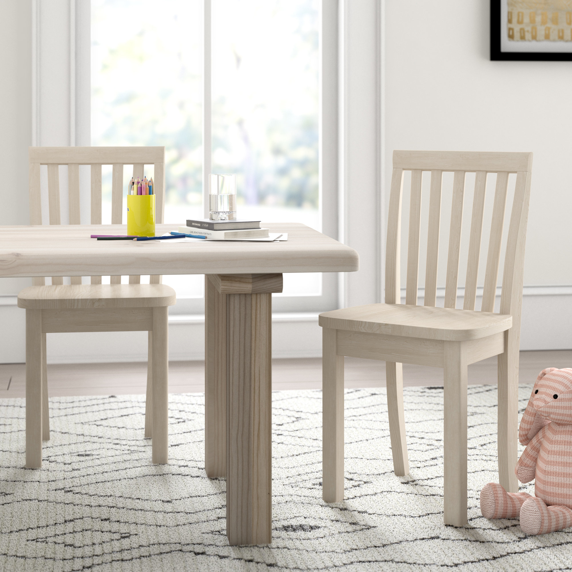 Mistana Severus Wood Ready To Finish Kids Desk Chair Reviews Wayfair
