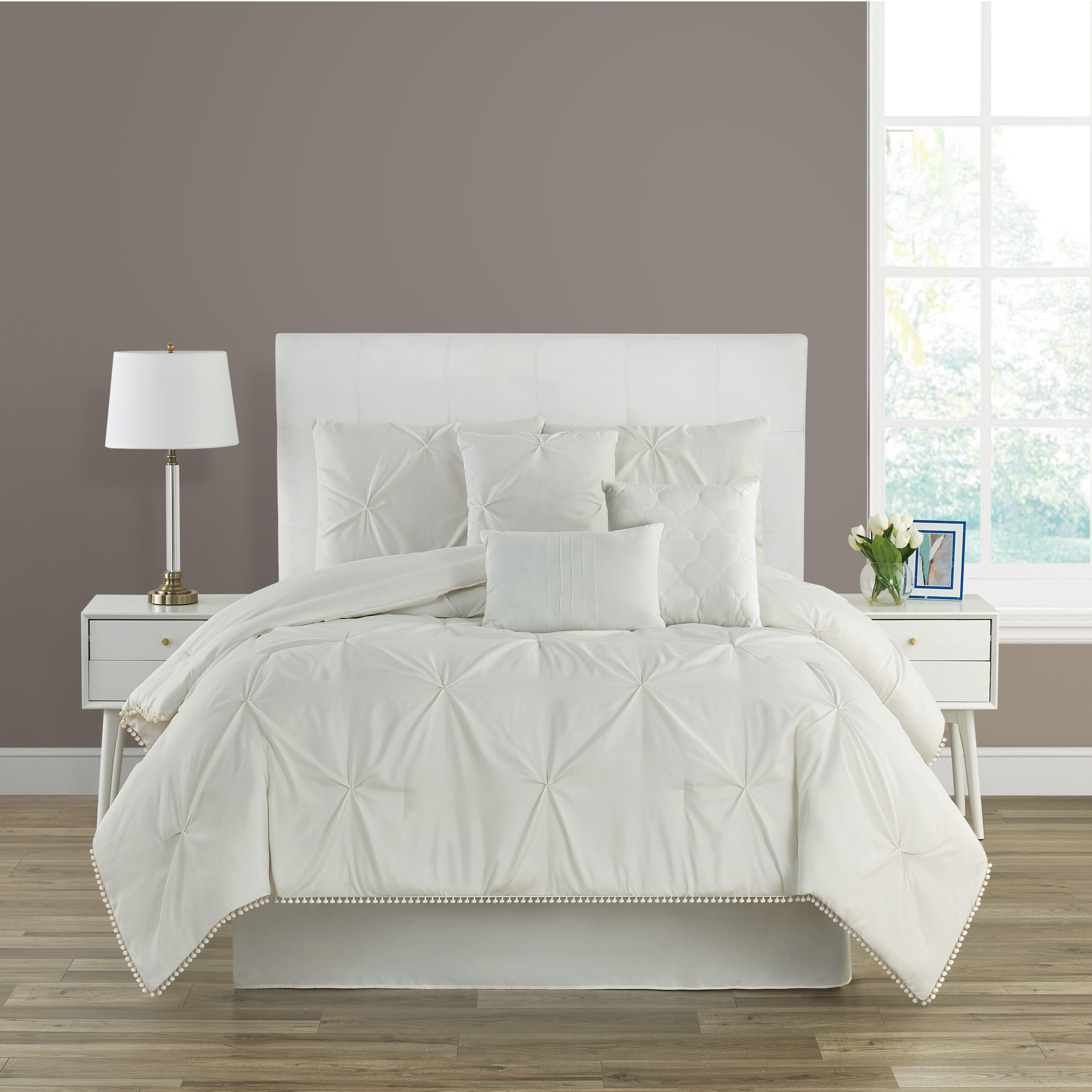 House Of Hampton Keesey Pom Pom Comforter Set Reviews Wayfair