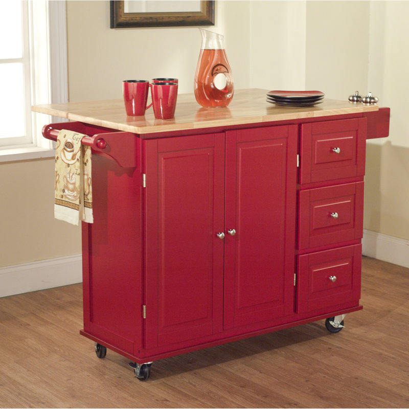 Hardiman Kitchen Island with Wood Top & Reviews Birch Lane