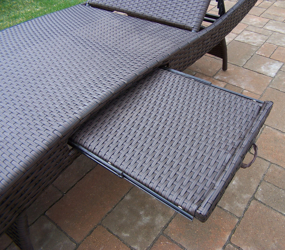 Oakland Living Elite Resin Wicker Three Piece Chaise Lounge Set