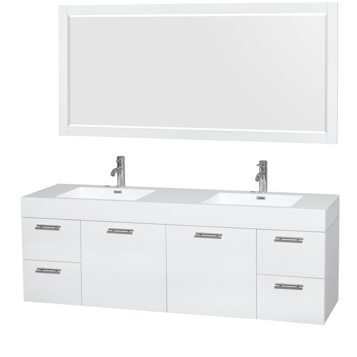 Wyndham Collection Amare 72 Double Bathroom Vanity Set With Amare 72 Double Bathroom Vanity Set With Mirror