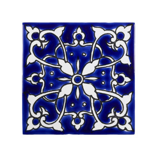 Hand Painted Tiles You Ll Love Wayfair Mediterranean 4 X Ceramic Azur Decorative Tile In Blue White