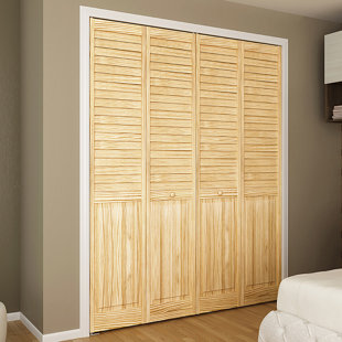Interior Louvered Doors Wayfair Louvered Wood Unfinished Plantation Bi Fold Door