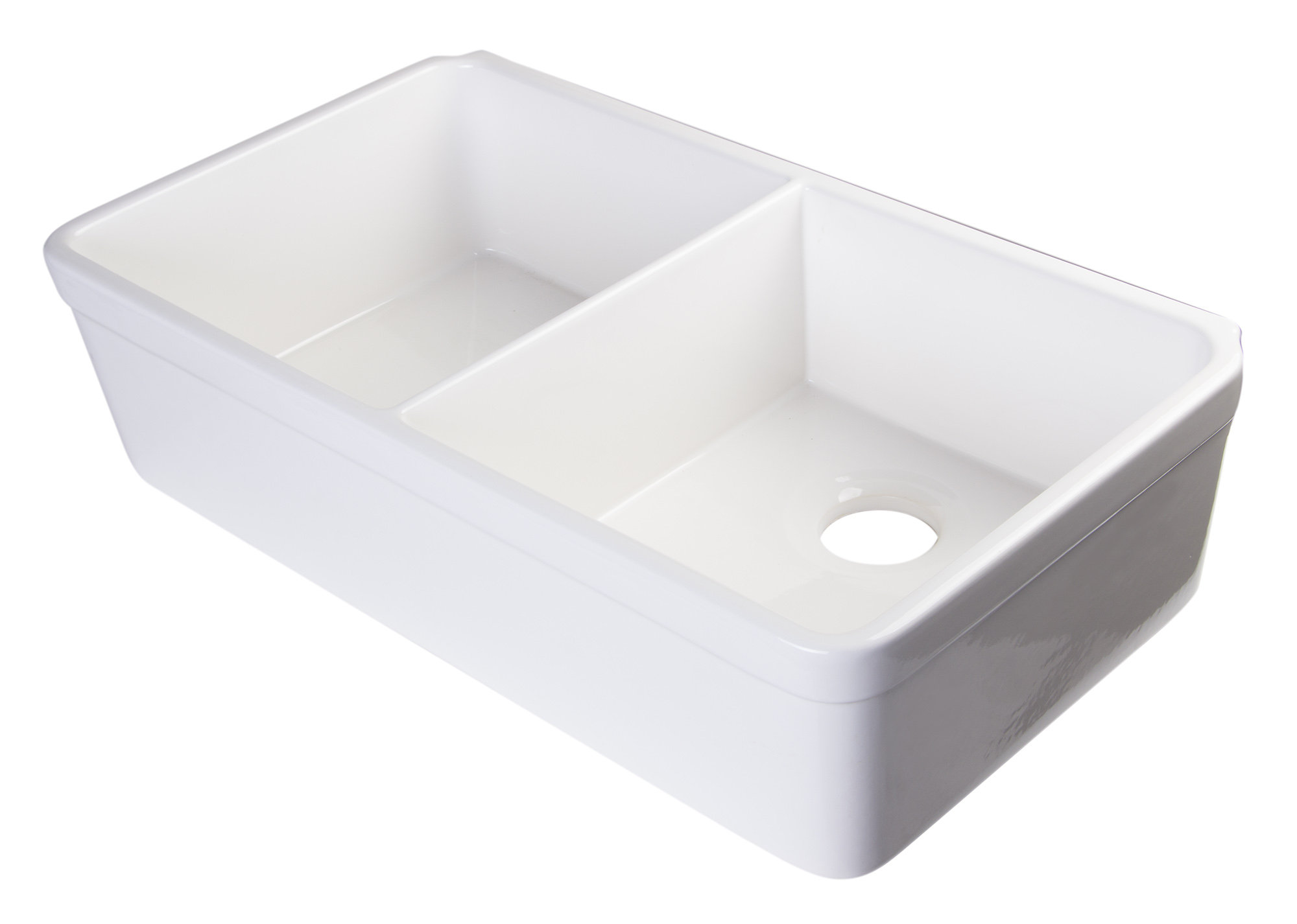 Alfi Brand 32 L X 17 75 W Double Bowl Farmhouse Kitchen Sink Alfi Brand 32 L X 17 75 W Double Bowl Farmhouse Kitchen Sink Reviews Wayfair
