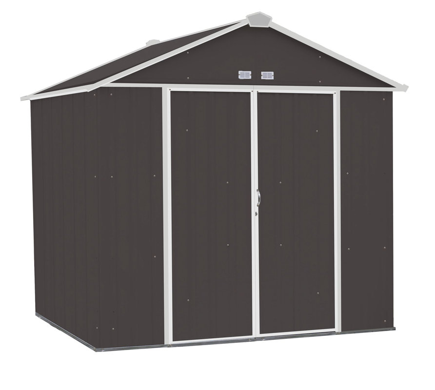 Arrow EZEE 7 ft. 10 in. W x 7 ft. 2 in. D Metal Storage ...