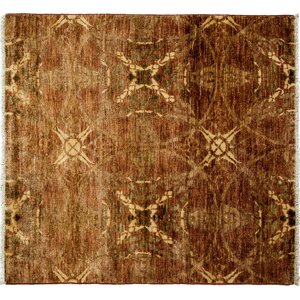 One-of-a-Kind Oushak Hand-Knotted Brown Area Rug