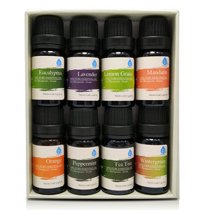 8 Piece 100% Pure Essential Aromatherapy Oils Gift Set